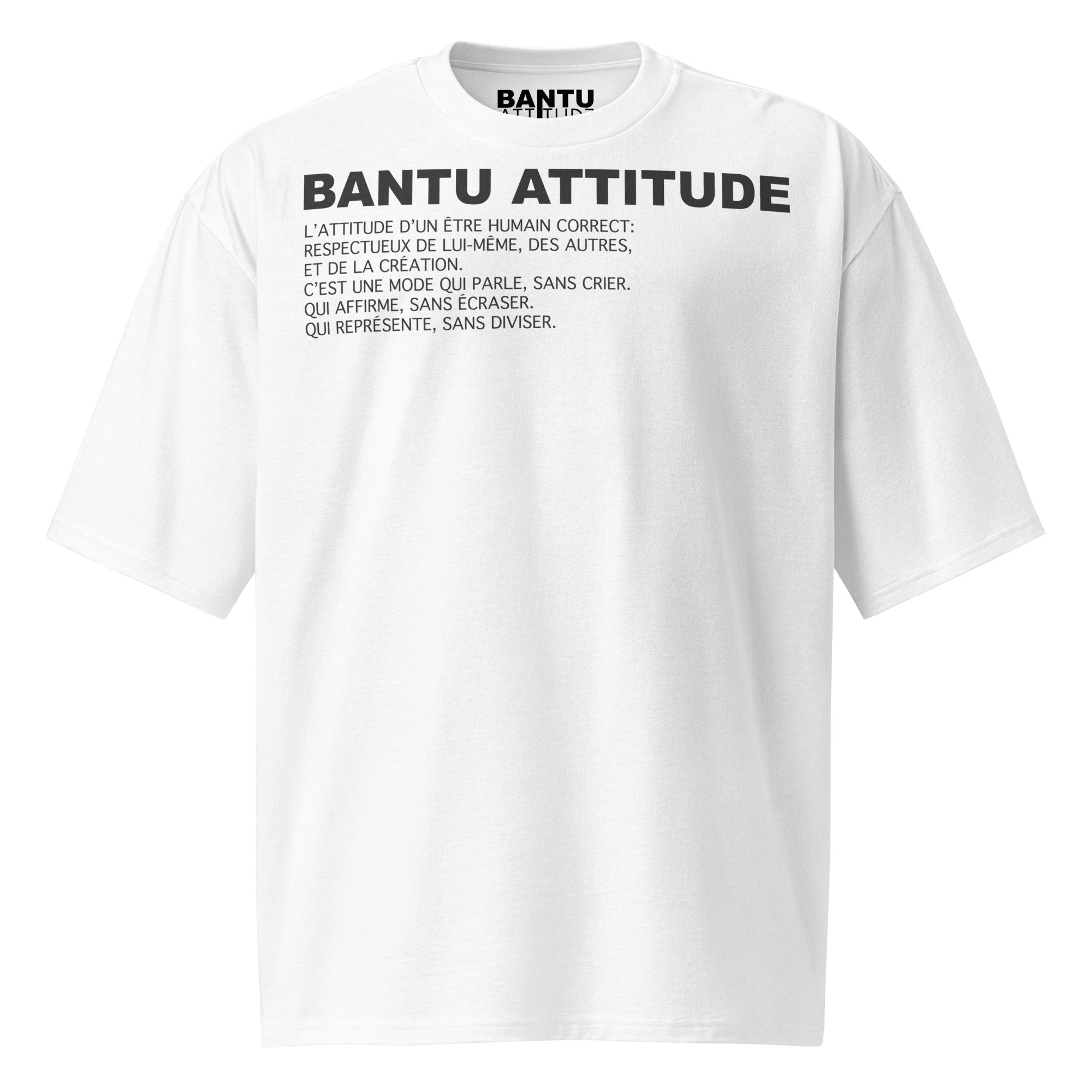 BANTU ATTITUDE T-shirt lourd oversize